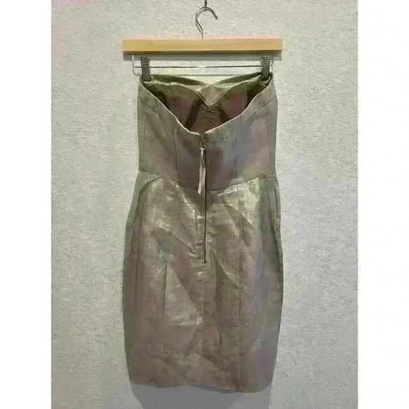 Rebecca Taylor Silver metallic  Dress. Size 6
Linen and silk lining. - Picture 4 of 5